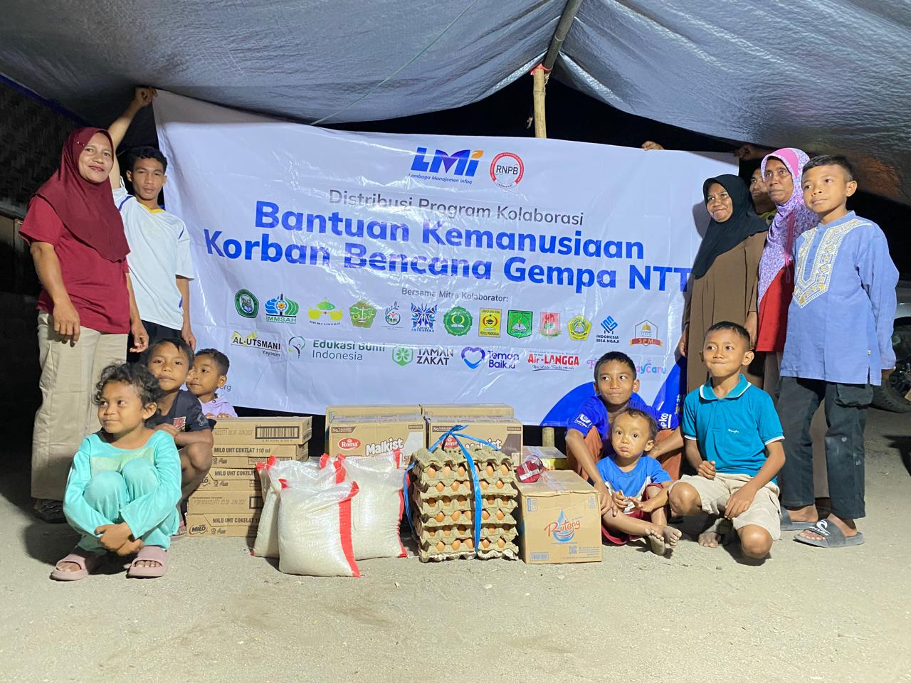 Woman holding donation box